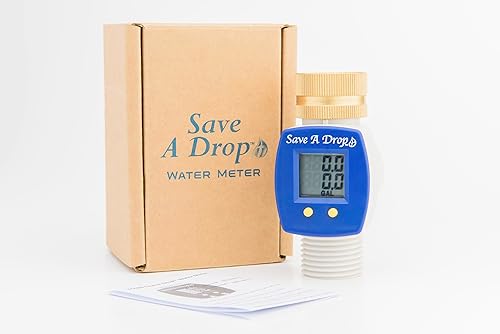 Miniatura 9 de Save a Drop Medidor de flujo de agua P3 con giratorio de latón resistente, mide el uso de un galón desde una manguera de jardín al aire libre, ideal