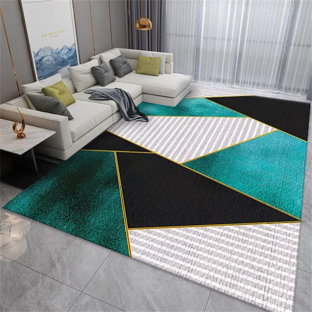 Tapis de salon lavable moderne pour résoudre les problèmes de glisse