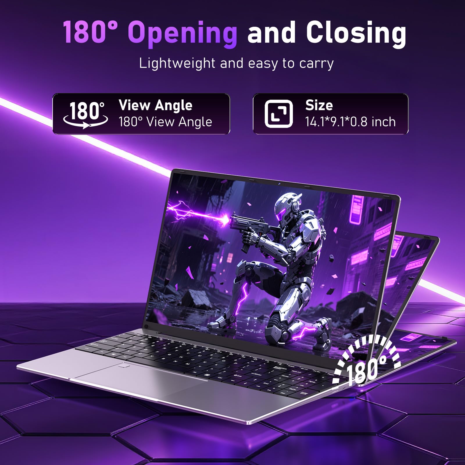 15.6 inch Gaming Laptop, 2025 Laptop Computer Win 11 Pro, 32GB RAM 1TB SSD, R5-7430U (up to 4.3Ghz, Beat 5700U), 15.6" Full HD 1920 * 1080 Display, Radeon Graphics, BT5.0, Office 365