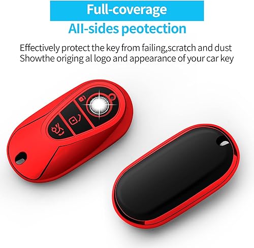 Miniatura 6 de Tukellen Funda para llavero Mercedes Benz, funda especial de TPU suave para llave, protector de llave compatible con Mercedes Benz Clase S Clase G