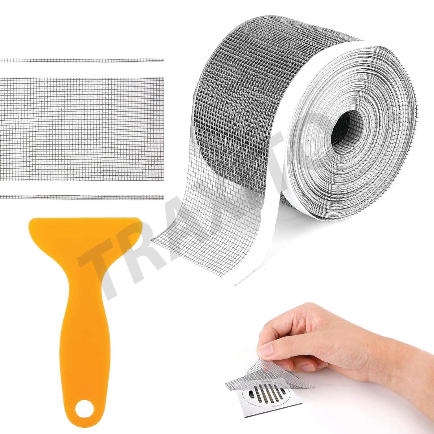 TRAXITO 1 Roll Kitchen Sink Strainer Disposable Hair Catcher Shower Drain Mesh Stickers, Cuttable PVC Mesh, DIY Shower Drain Cover Hair Catcher for Any Length, 5 Meter Hair Stopper 5 Inch Width (1) (B0D4Y8RJLK) Amazon Price History, Amazon Price Tracker