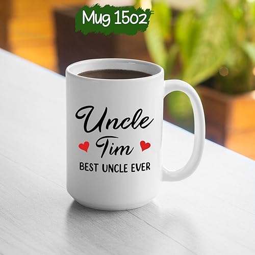Miniatura 6 de Tazas de café de los tíos  Tazas personalizadas con nombre Best Uncle Ever  Taza de café personalizada para tíos  Taza de té personalizada para tíos