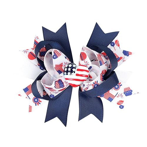 4 de julio de Estados Unidos Bandera Americana Bebé Niña Mujeres Horquilla de pelo accesorio para el cabello (GQ3) (B)