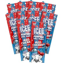 ICEE by BobaVida Cherry Popping Boba Pearls | Fun ICEE-Inspired Flavor | Popping Boba For Drinks & Desserts | Includes Straws | Sweet & Tart Fruit Boba Pearls | 3oz Each 10 Pouches