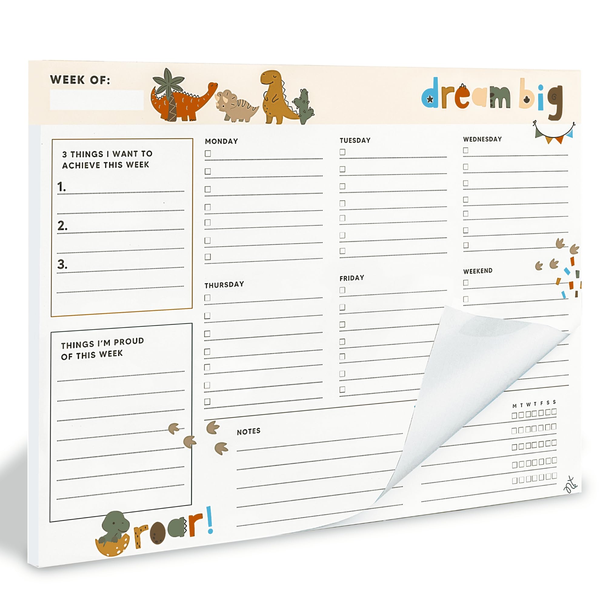 Snapklik.com : Weekly Planner Pad Tear Off - 52 Undated Weekly Planner ...
