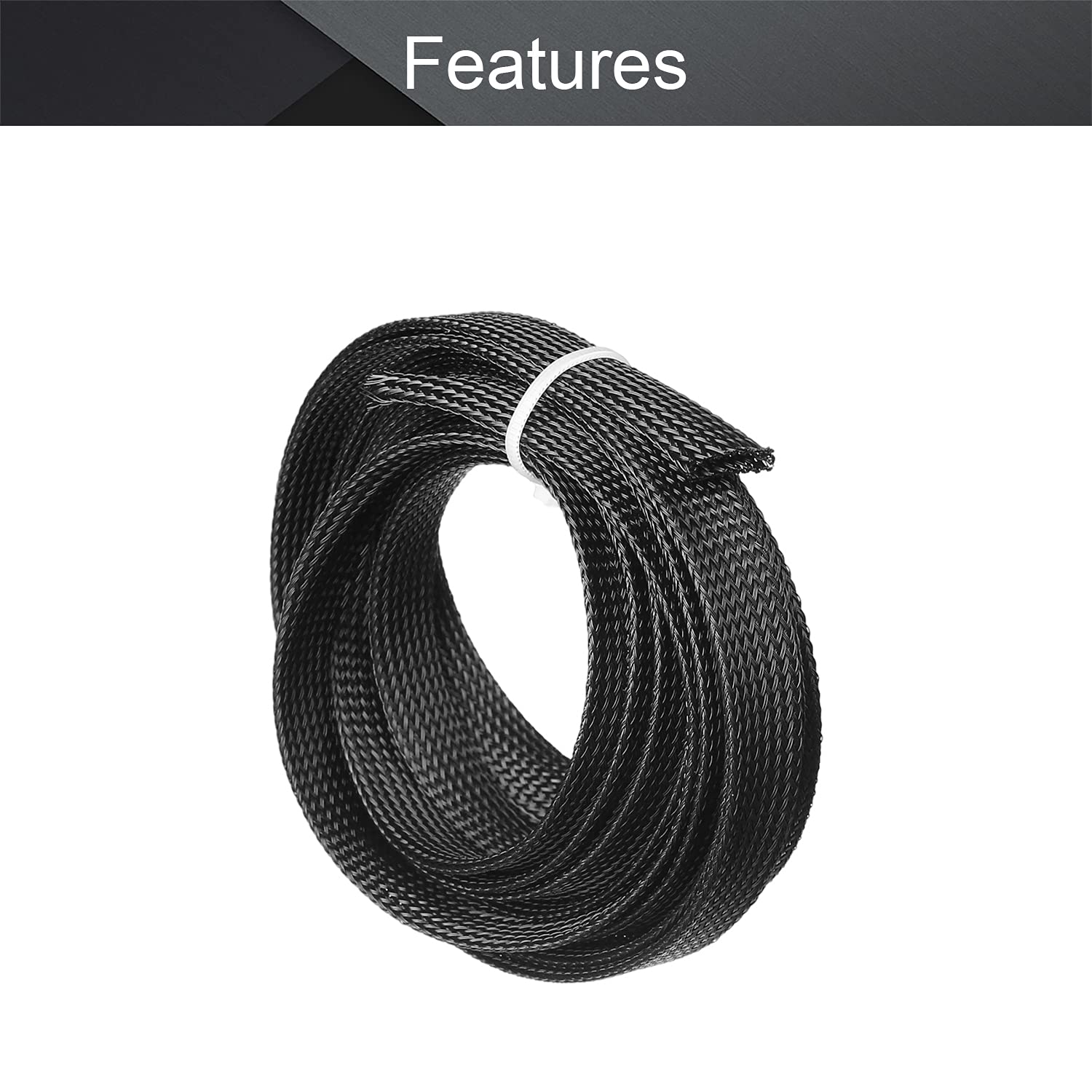 Othmro 1Pcs PET Cable Wire Wrap Braided Expandable Sleeving Cable - View #7