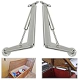 250N Heavy Duty Soft Close Lid Support Hinge, Chest Hinges Heavy Lid Hinges for Wooden Box Trunk Large Toy Box Hinges Soft Close Slow Lowering Support 80lbs/2pcs (Hingex)