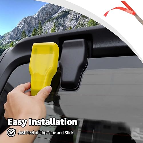 Vista 122 de Voodonala Cubierta de bisagra para puerta trasera derecha e izquierda para Jeep JL 2018-2025 Jeep Wrangler JL JLU Accesorios exteriores, negro