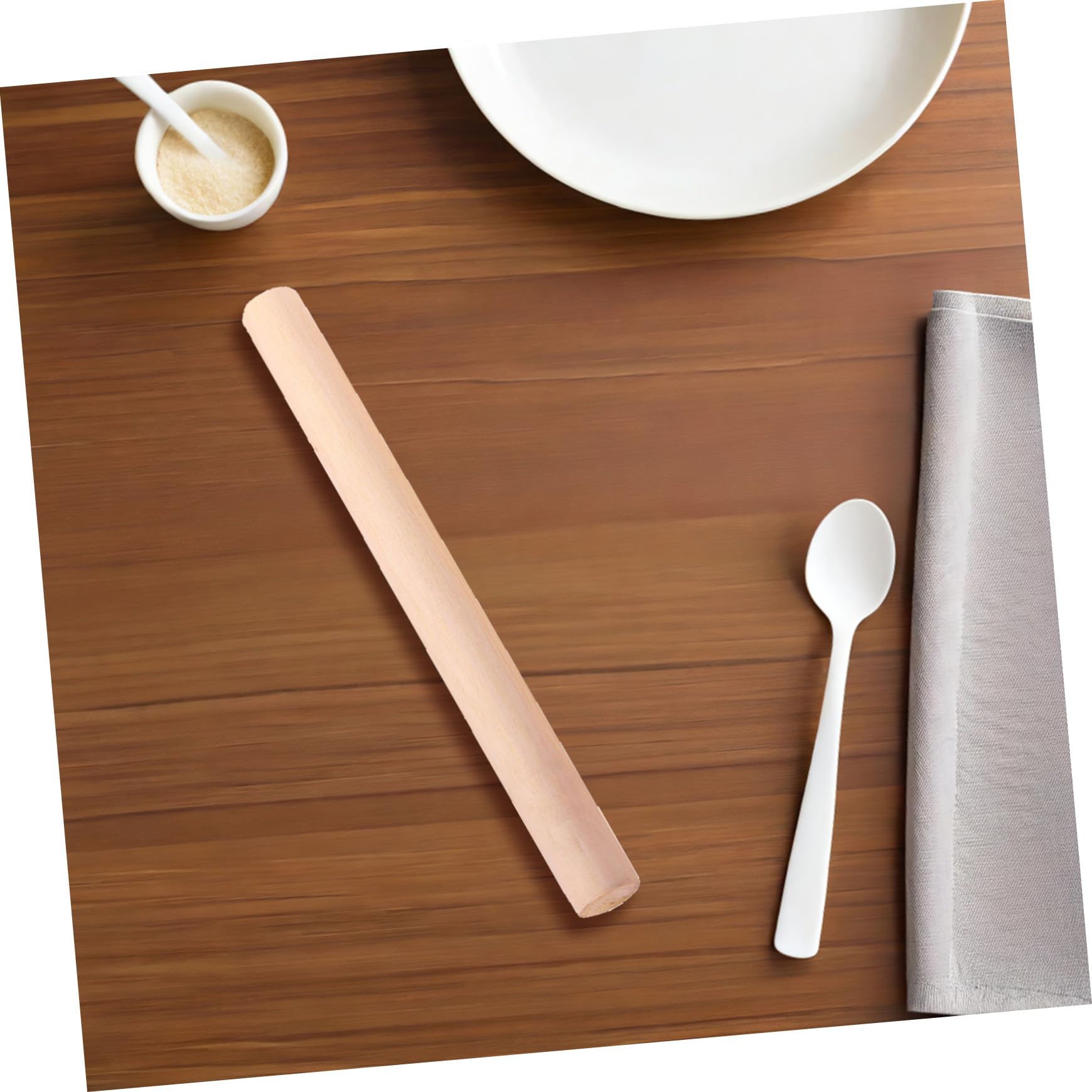 Rodillo de Madera Antiadherente para Amasar Masa, 10 Piezas, Superficie Natural, Herramienta para Hornear, Adecuado para Repostería y Pizza en Cocina Doméstica