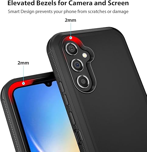 Miniatura 4 de Jiunai Funda compatible con Samsung A34 5G, Galaxy A34, a prueba de golpes, resistente, de doble capa, protección contra caídas, armadura deportiva,