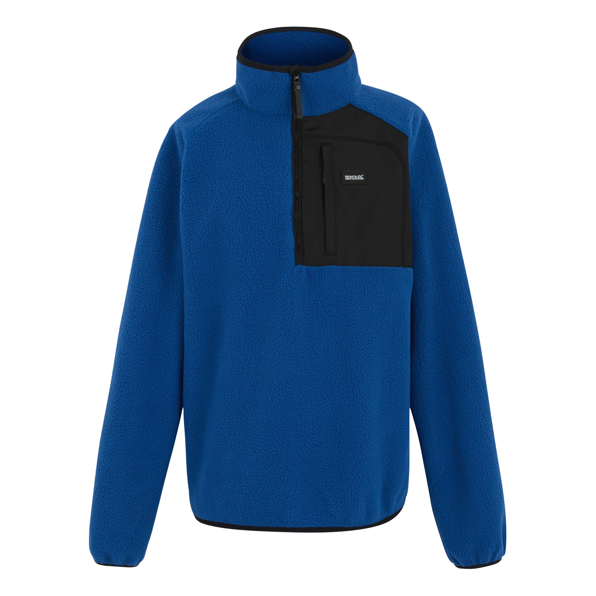 Regatta Mens Frankie Borg Half Zip Fleece Plush Stretch Warm Winter Layer Top