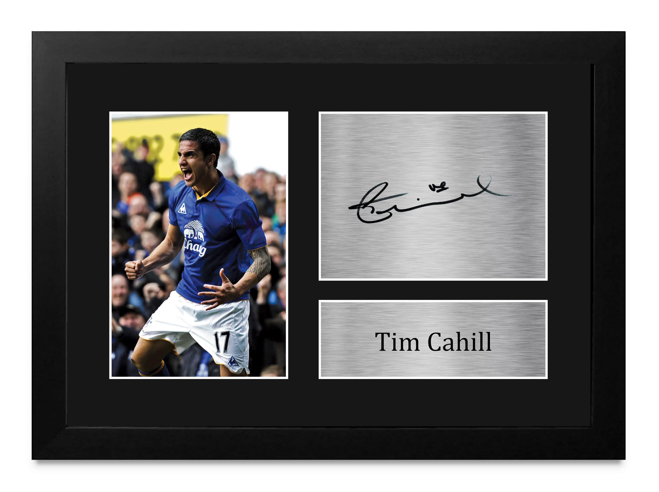 HWC Trading FR A4 Tim Cahill Everton Gifts Printed Signed Autograph Picture for Fans and Supporters - A4 Framed-image-2