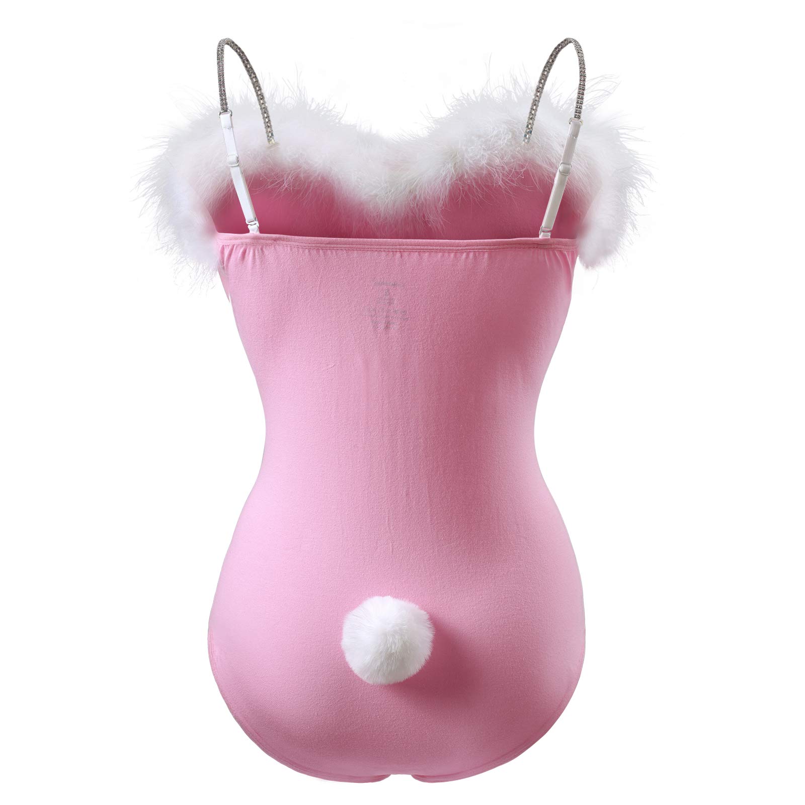 Littleforbig Cotton Fancy Bunny Romper Onesie Pajamas Teddy Lingerie One Piece Babydoll Bodysuit