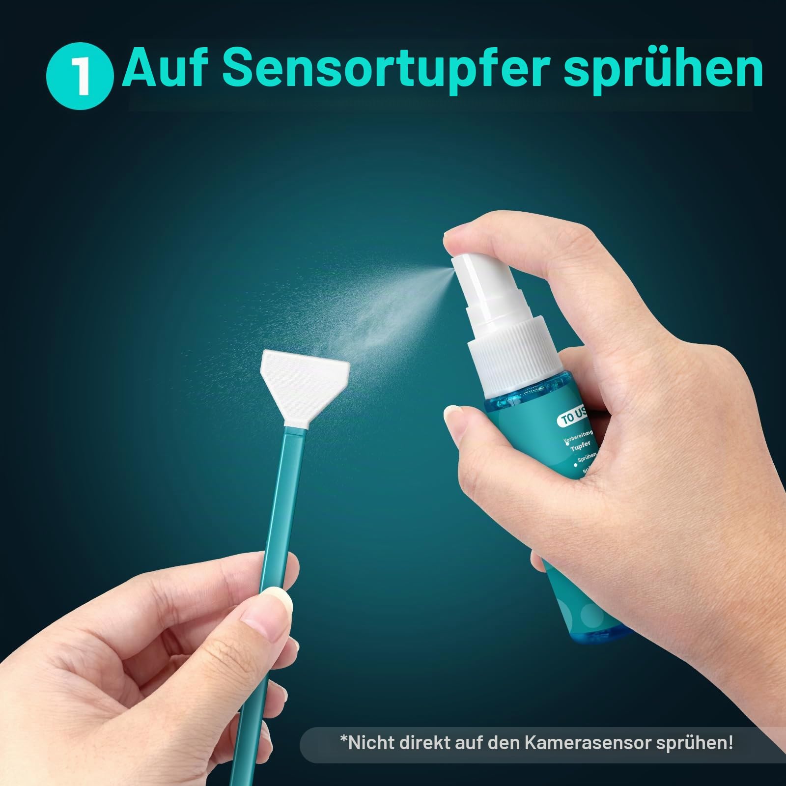 20 PCS Kamera Sensor Reinigungsset Full Frame, Sensor Reinigungstupfer, 30ml Sensor Reiniger, Kompatibel mit Sony Nikon Canon FF CCD CMOS, Staubfreie Vakuumverpackung, 24mm