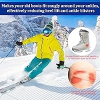 Vista 6 de Almohadillas autoadhesivas para botas en J y almohadillas de espuma para botas de esquí, almohadillas de tobillo para botas de esquí, protector