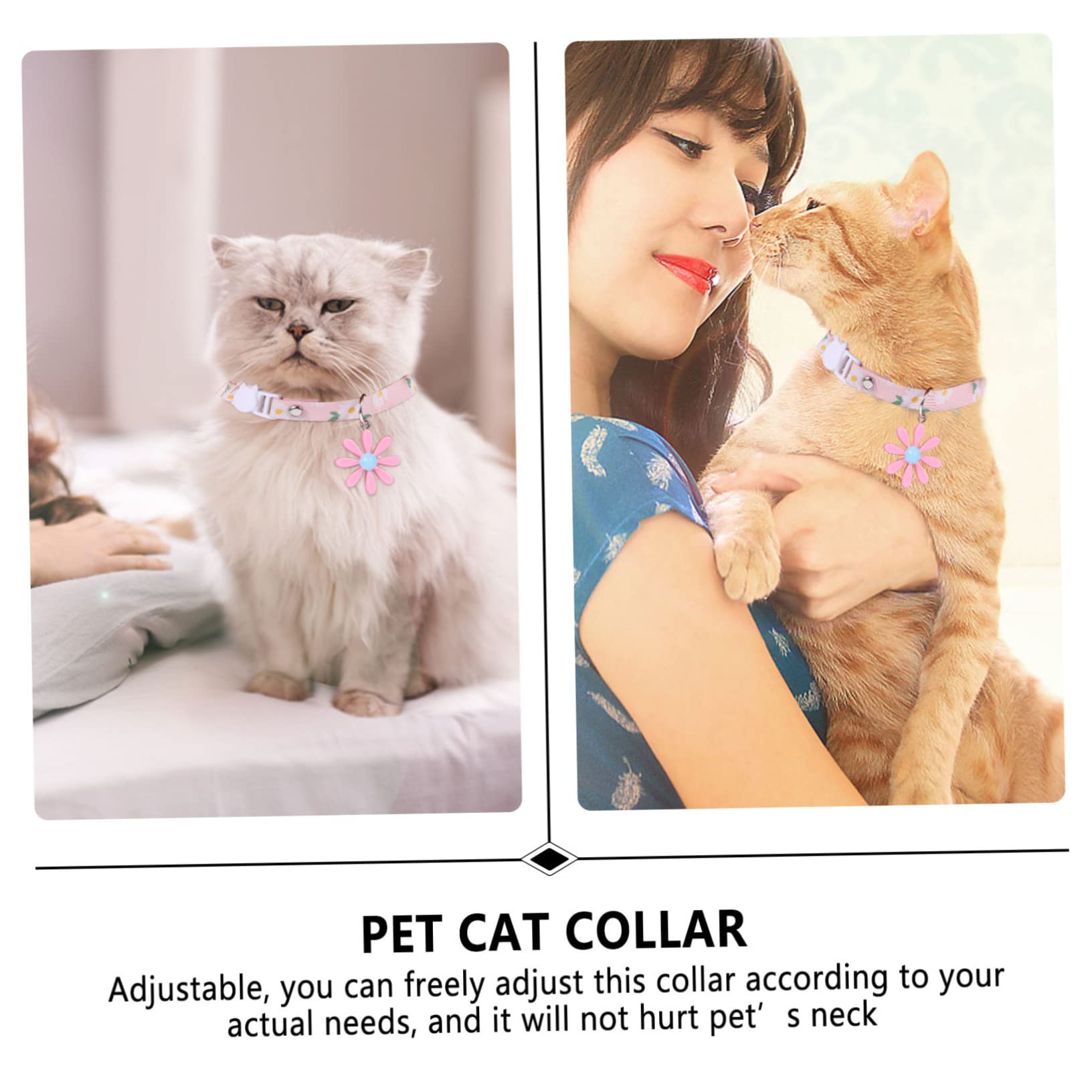 VANZACK 12stücke Verstellbares Katzenhalsband Mit - Süßes Design Für Katzen Und Kätzchen Für Besondere Anlässe Wie Geburtstagsfeiern Und Hochzeiten Und