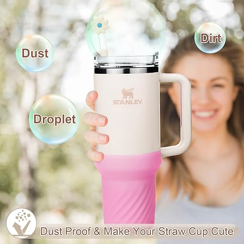 Miniatura 7 de Botas de silicona para Stanley Cup de 40 onzas. Las botas se adaptan a vasos Stanley de 40 onzas con asa, funda protectora de copa para Stanley con