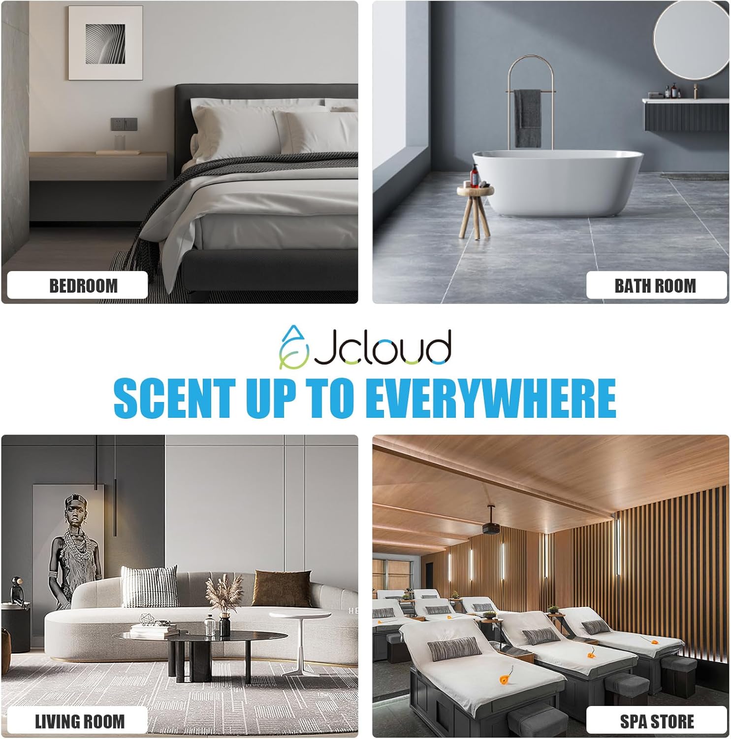 JCLOUD Upgrade Floor-Standing Scent Air Machine for Home, Hotel Scent Diffuser Luxury Commercial Version with Cold Air Tech 5000 Sq. Ft, 1L Waterless Aroma Diffuser for Large Room, Hotel, Office - Image 6