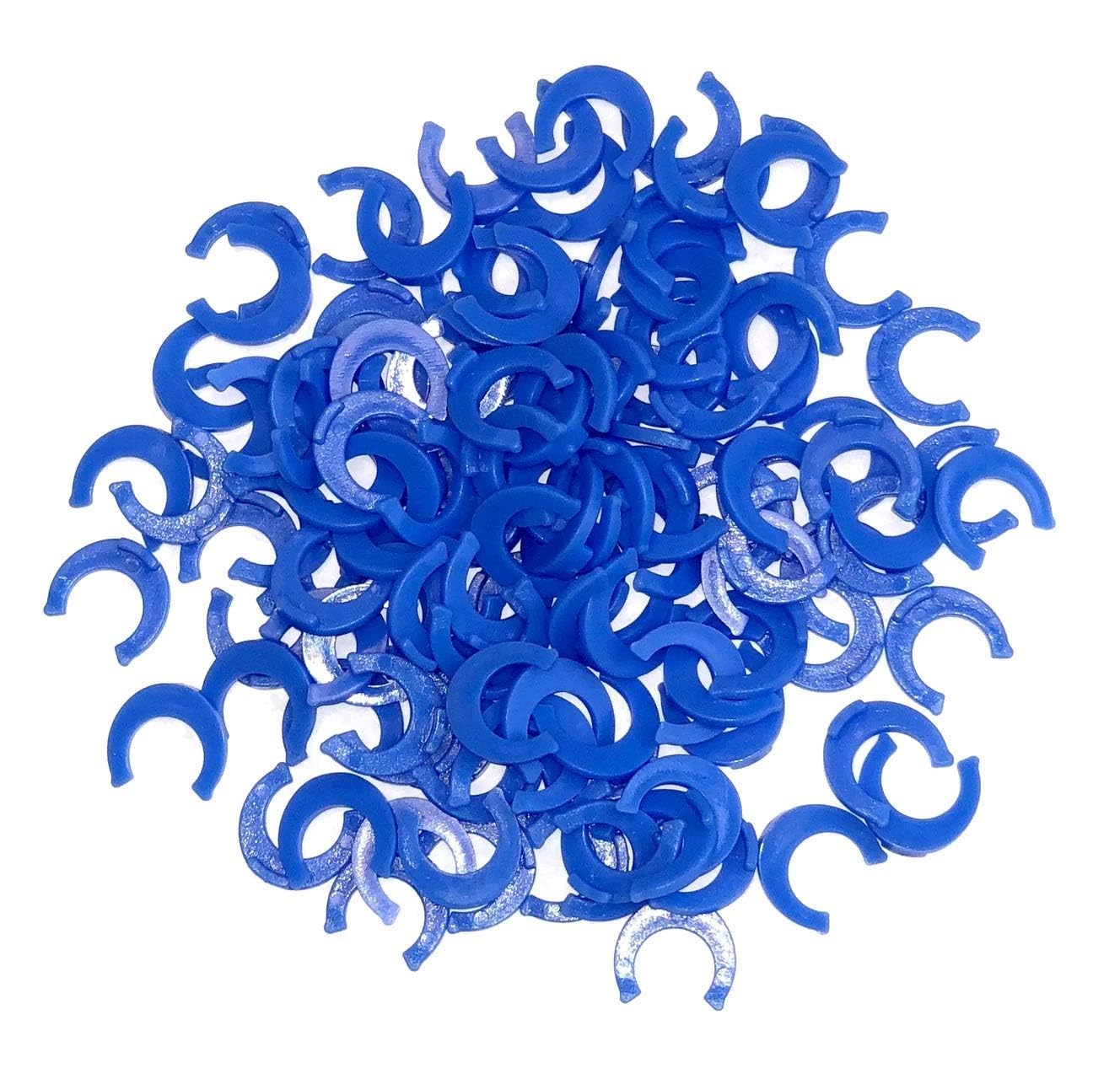 Blue Lock Clips for RO Push Fit Connectors - 1/4 Inch, Solid Filter Cartridge, Reverse Osmosis Water Filter Fittings (Pack of 50)-image-22