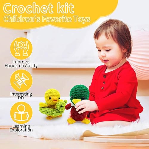 Miniatura 3 de LYSHIATSU Kit de ganchillo para principiantes, kit de inicio de ganchillo con tutoriales en video paso a paso, kit de ganchillo para principiantes,