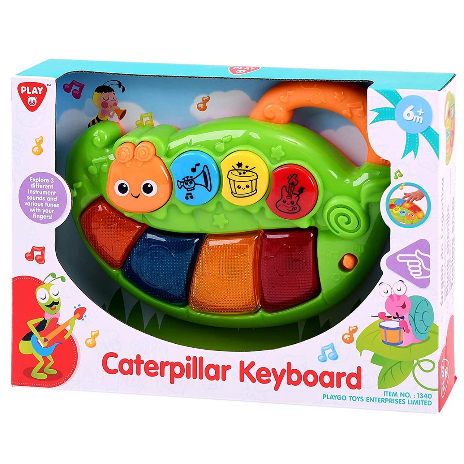 Playgo Infant & Toddler Play Caterpillar Keyboard Piano
