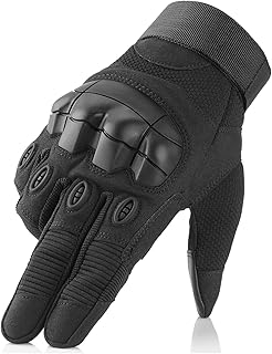 Motorcycle Gloves Touch Screen Motorcycle Hard Rubber Joint Gloves Complete Protective Equipment Driving Motorcycle Cycling Riding (Colour: D, Size: L)