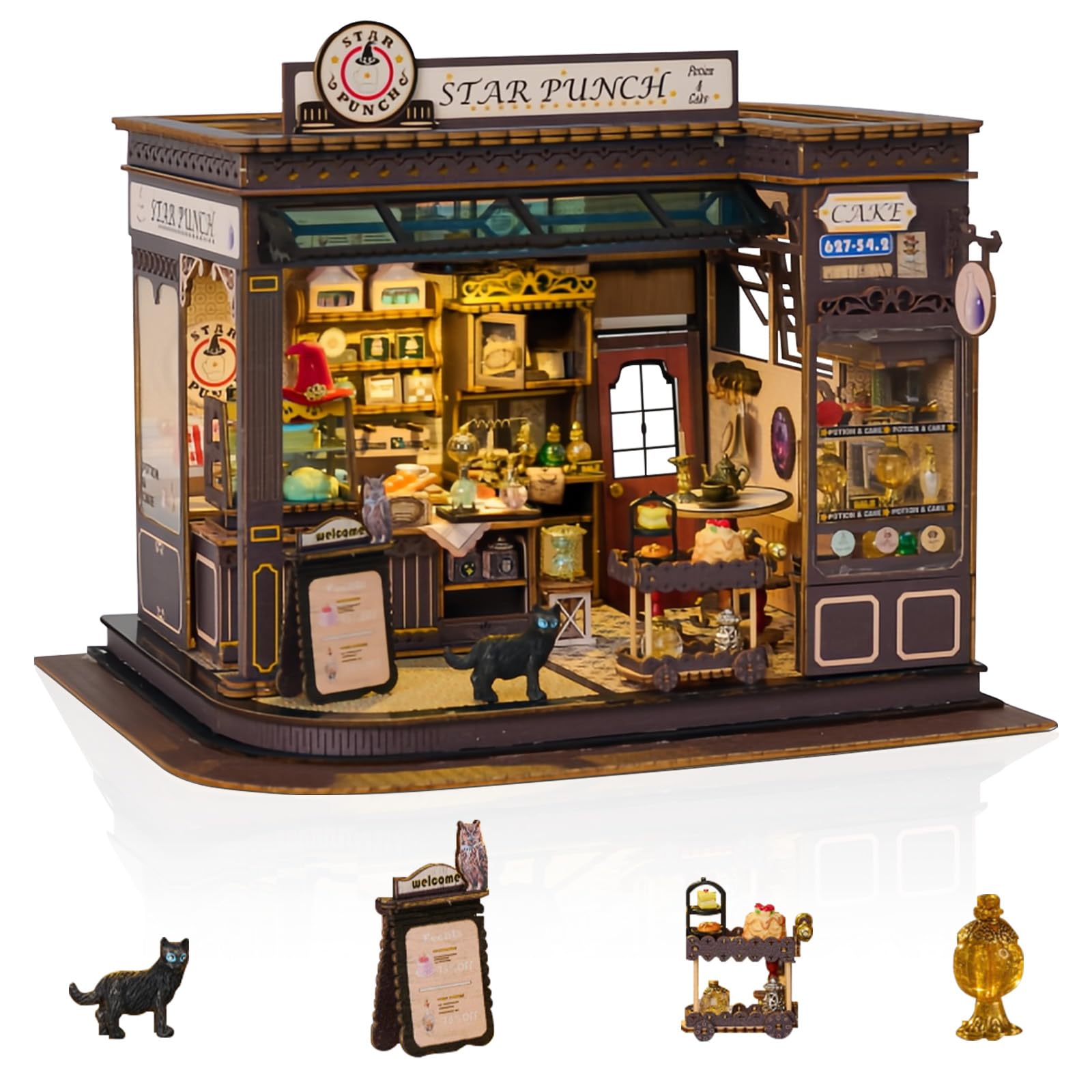 Kit de Miniaturas para Adultos, Casa de Muñecas con Muebles, Kit DIY para Adultos, El Regalo Ideal para Navidad o cumpleaños, Casa de Flores del Castillo — view 16