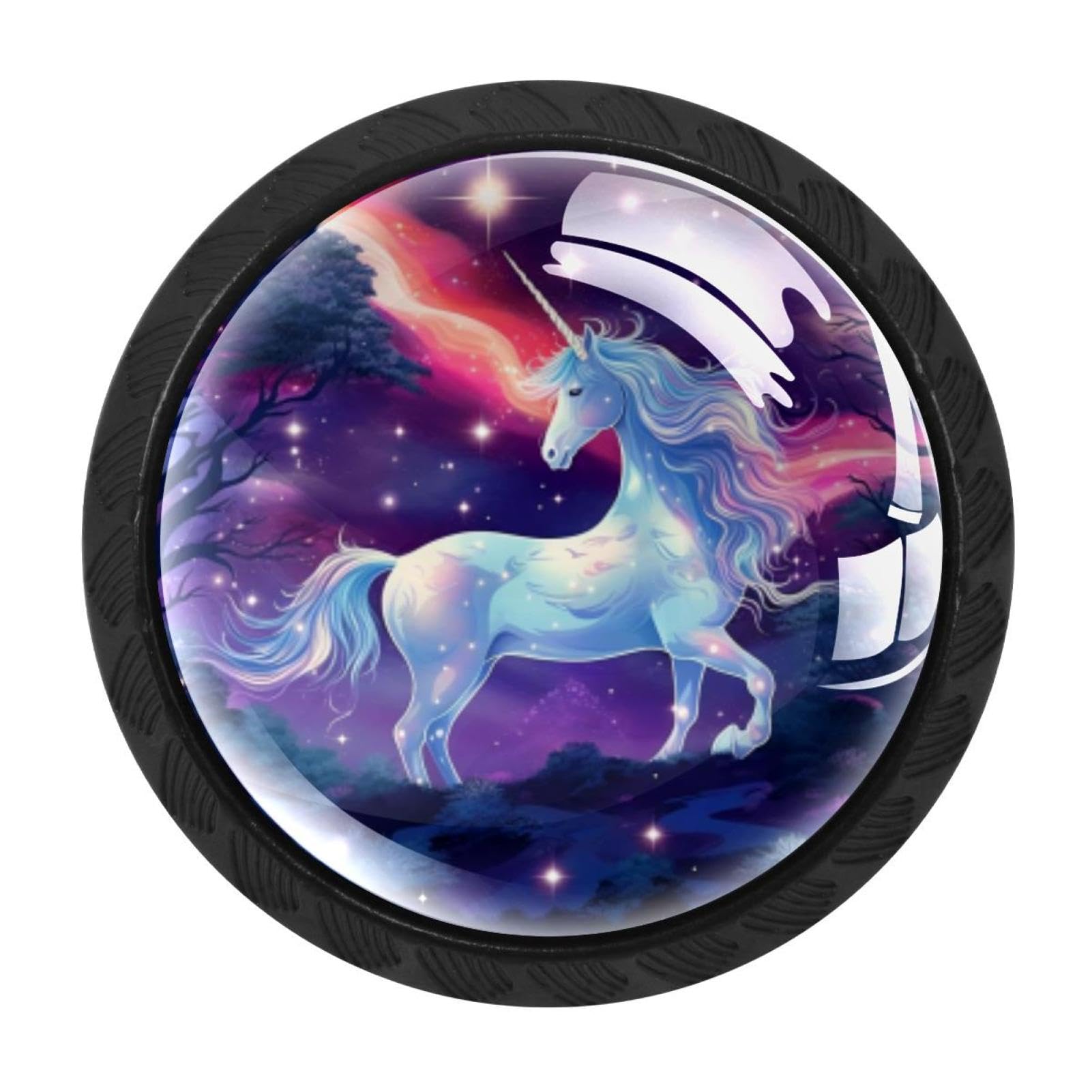 Chenzzzz Multicolored 16 Starry Unicorn Drawer Knobs Pull Handle Crystal Glass Circle Shape Cabinet Drawer Pulls Cupboard Knobs With Screws For Kitchen Cupboard Dresser Wardrobe Etc