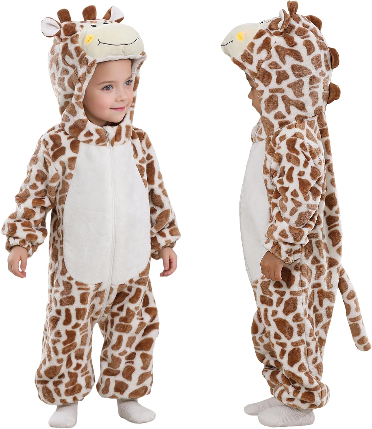 TONWHAR Infant Toddler Kid Halloween Giraffe Cosplay Costume Baby Animal Outfit Snowsuit TONWHAR Infant Toddler Kid Halloween Giraffe Cosplay Costume Baby Animal Outfit Snowsuit