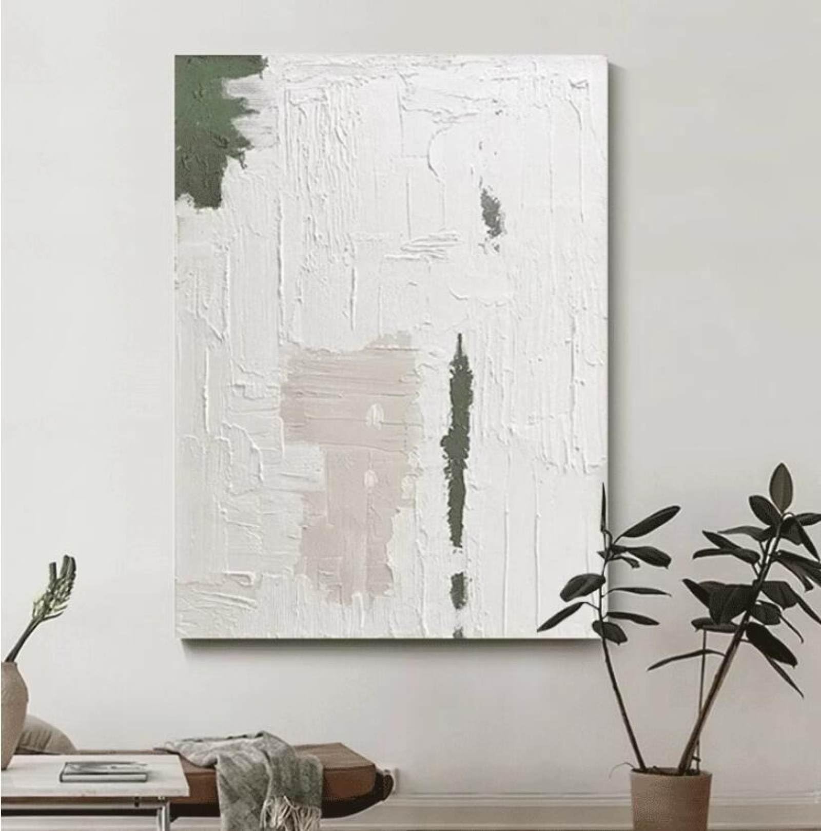 Peinture à l'huile abstraite fait main pour créer un salon chaleureux