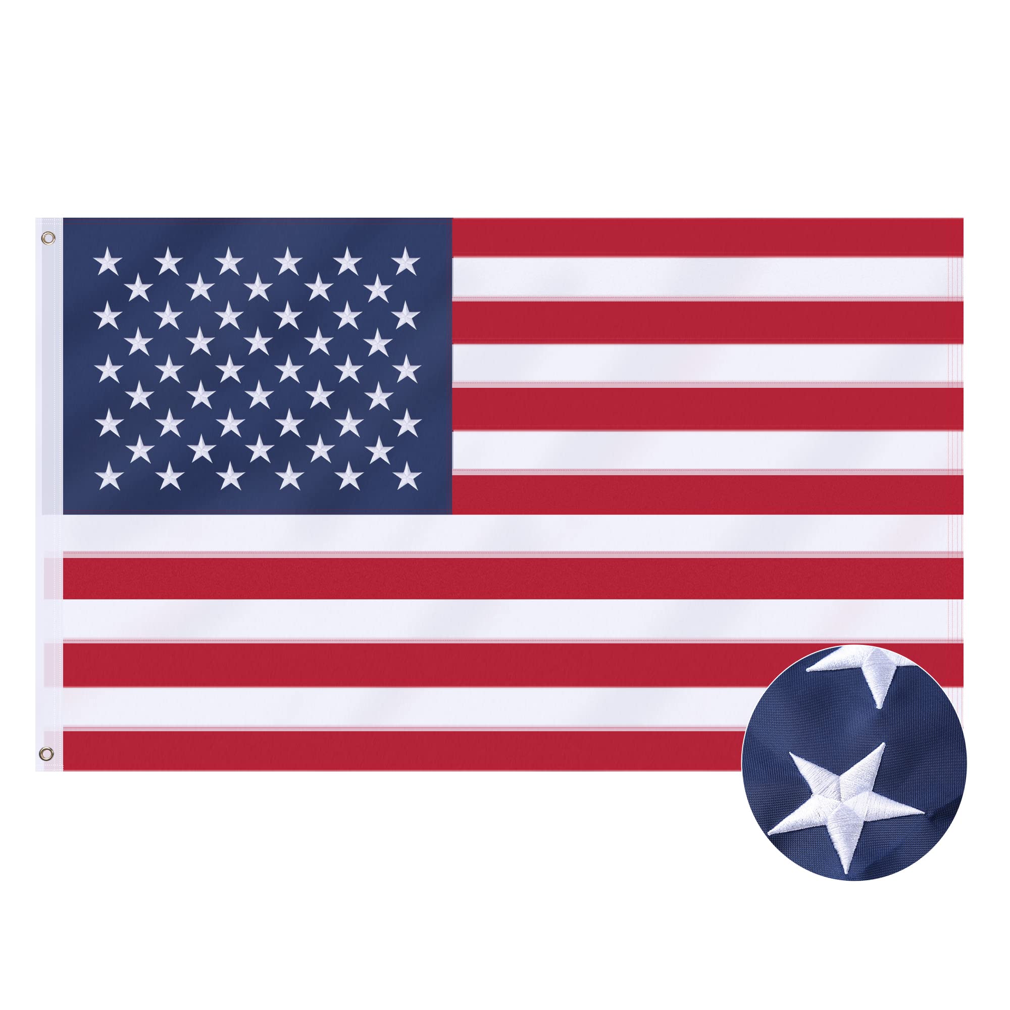 60s～ アメリカ国旗 3x5フィート Amazon.com : Double Sided Three-Layer American Flag 3x5 Feet 200D