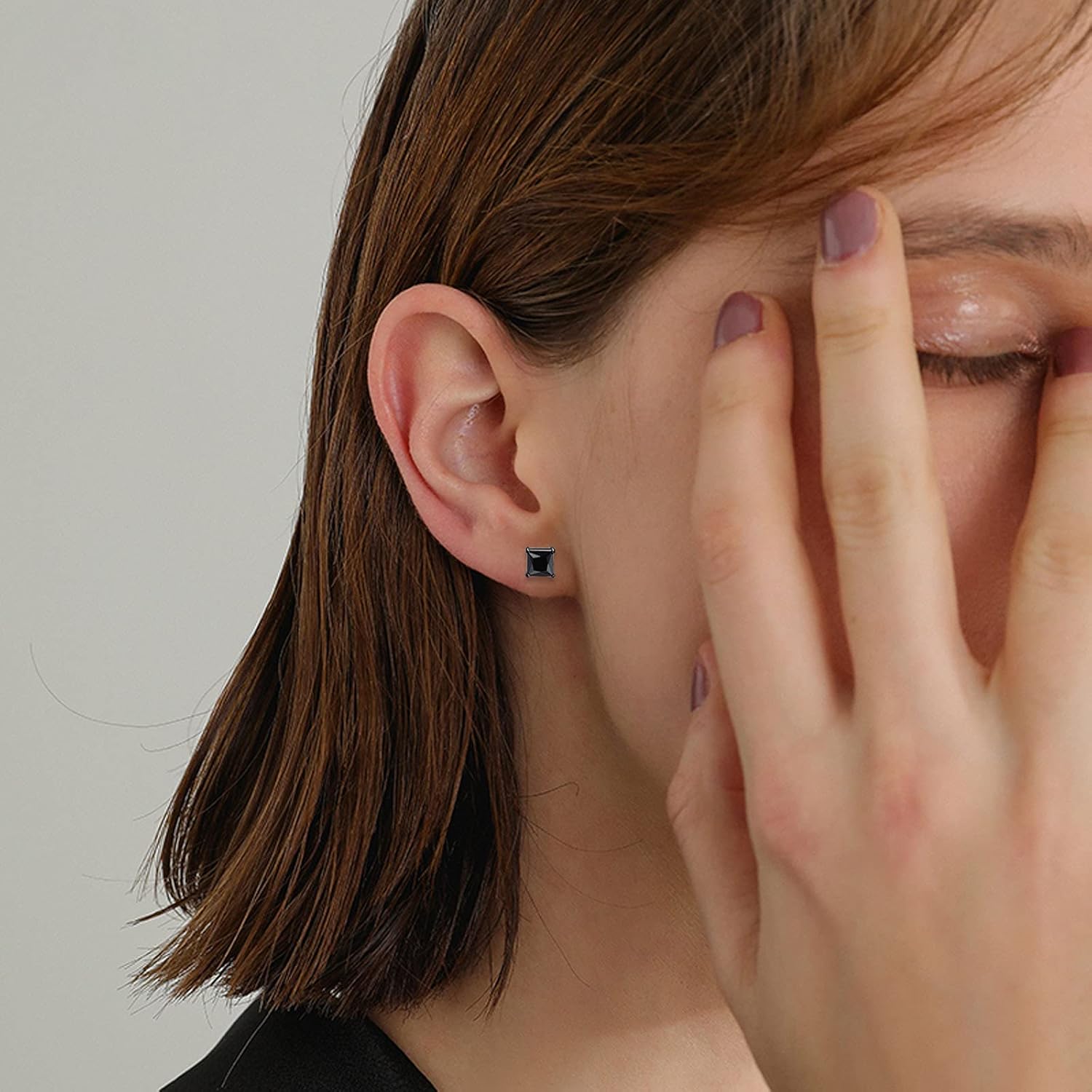 NEWITIN 12 Pairs Stainless Steel Stud Earrings for Men Hypoallergenic Earring Unisex Studs Inlaid Cubic Zirconia Men Earrings Hoop CZ Stud Earring Set for Women - Image 7