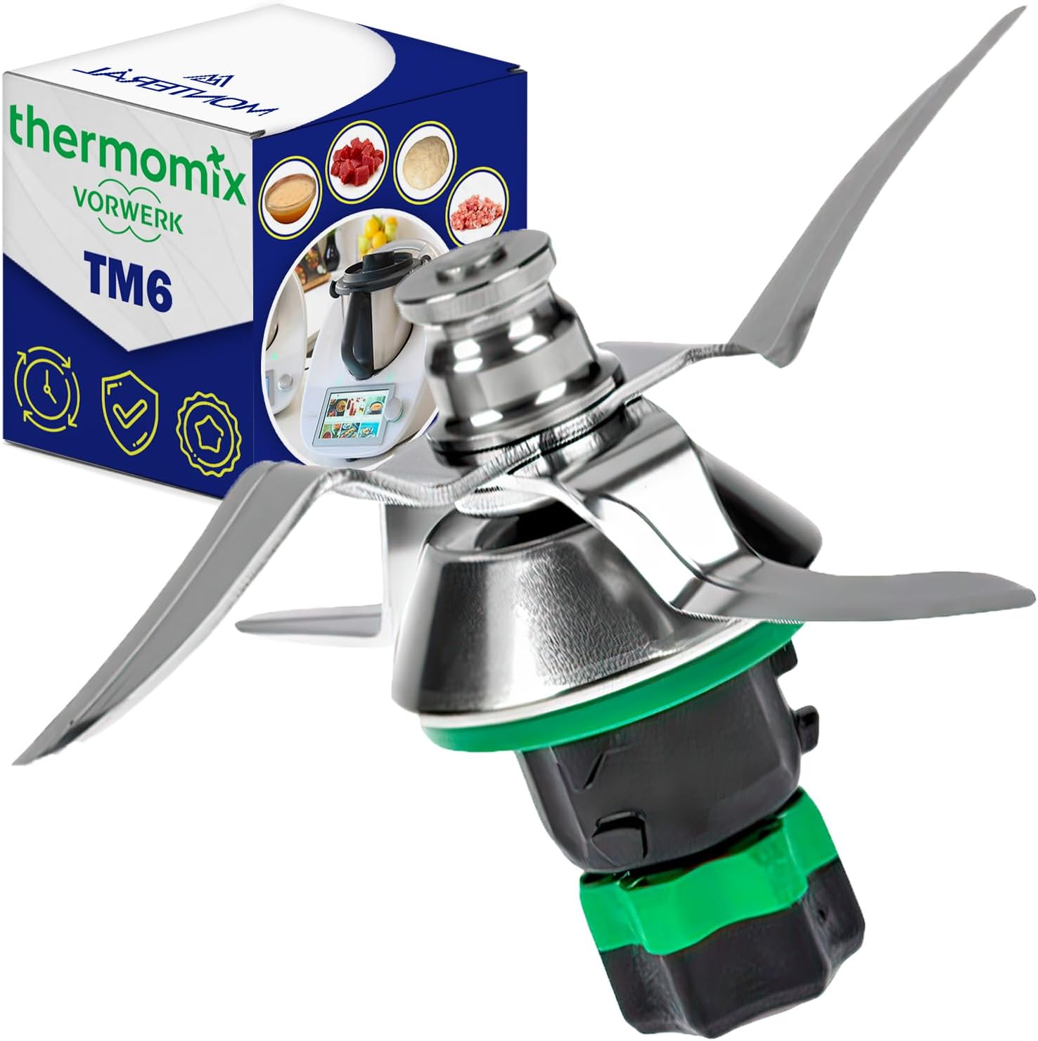 Set of Blade and Gasket for Vorwerk Thermomix TM6 Food Processor - Warranty 10 Years
