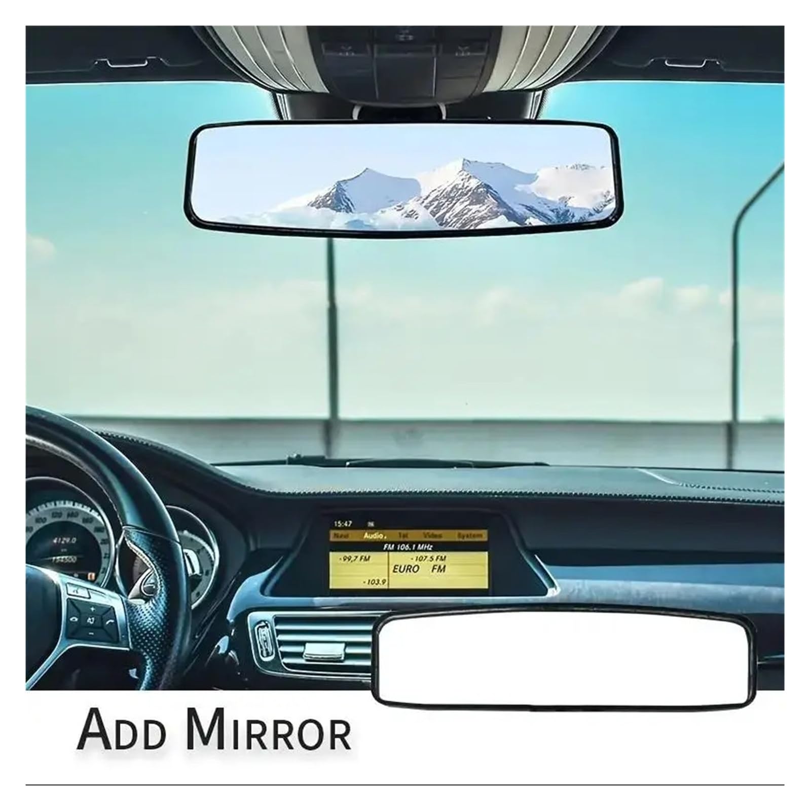 Rétroviseur Voiture Pour CITROEN Pour C1 2005-2022 1 Pièce Rétroviseur - 02 05028 Rétroviseur Intérieur Voiture(0205028)
