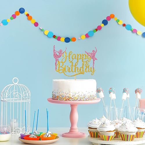 Miniatura 7 de WeBenison Decoración de pastel de ballet con purpurina, suministros de pastel de bailarina bailarina, decoración de fiesta de cumpleaños de