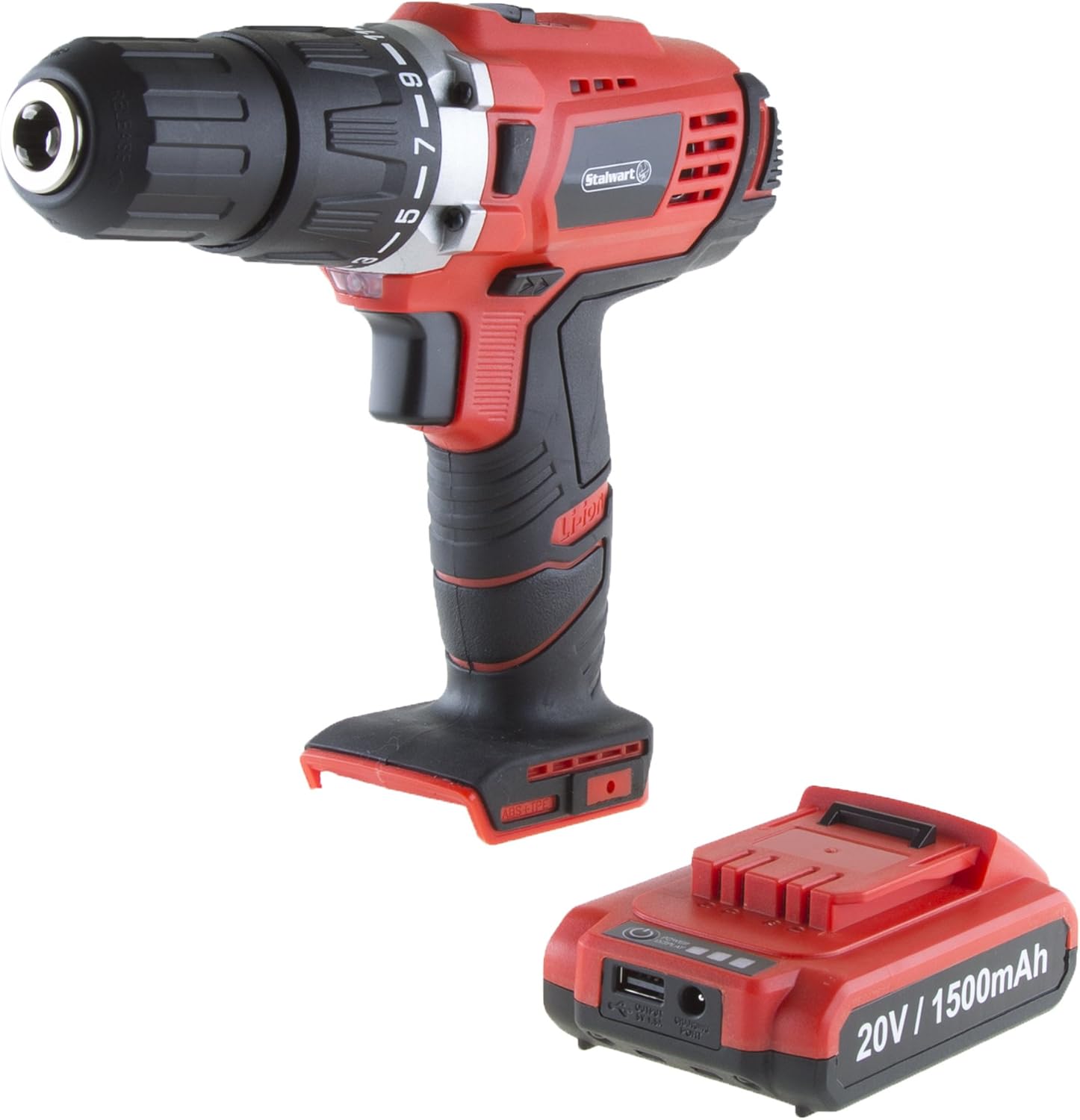Product Deal Stalwart 75-PT1005 20V Lithium Ion 62 Pc 2 Speed Hammer Drill & Accessory Kit, Exclusive Special Stalwart 75-PT1005 20V Lithium Ion 62 Pc 2 Speed Hammer Drill & Accessory Kit,