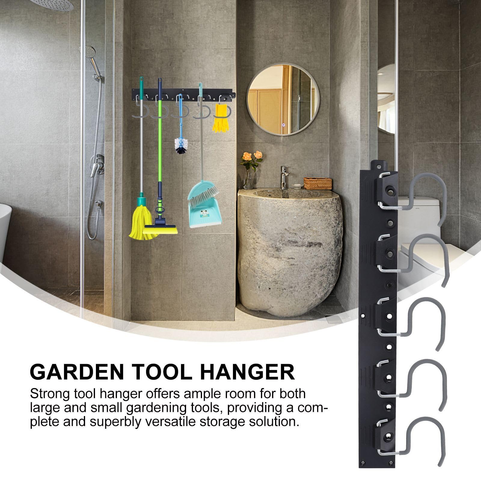 ifundom Werkzeugorganisator Wandorganizer aus Kunststoff und Metall 1 Satz mit Vielseitiger Aufhängung für und Schaufeln für Werkstatt und Keller Zufällige Farbe