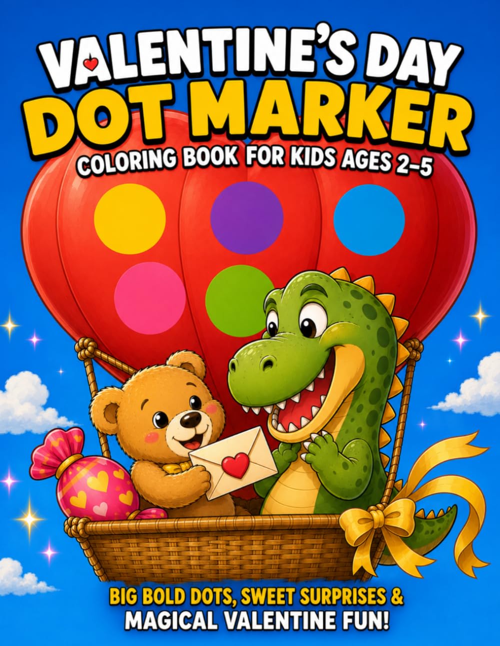 Valentine's Day Dot Marker Coloring Book for Kids Ages 2–5: Big Bold Dots, Sweet Surprises & Magical Valentine Fun!