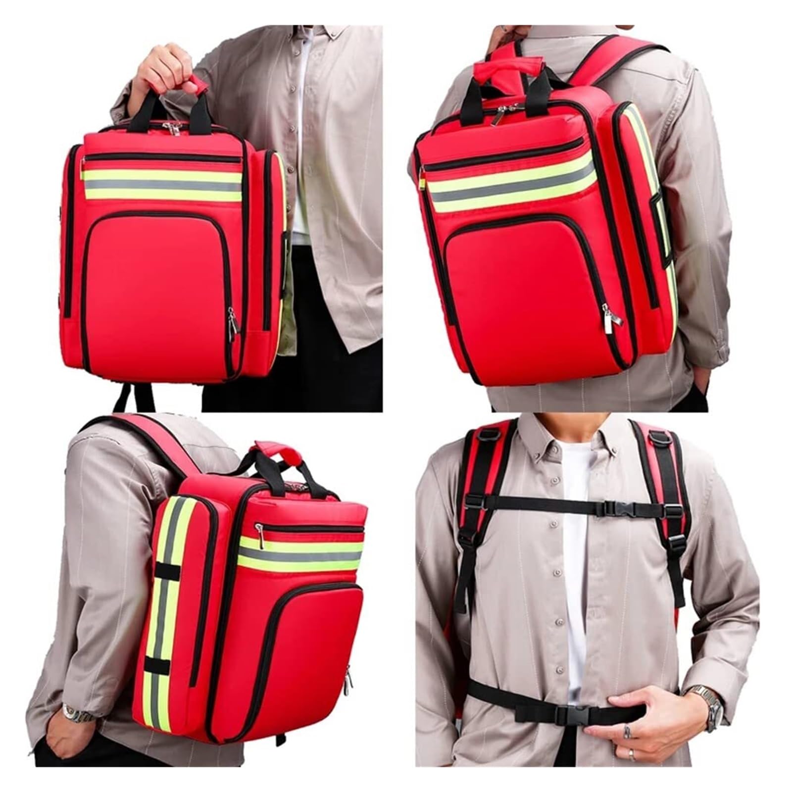 Grande Kit di Primo Soccorso Vuoto - Borsa Medica Impermeabile per Viaggi, Campeggio, Ciclismo, Escursionismo & Emergenze Outdoor