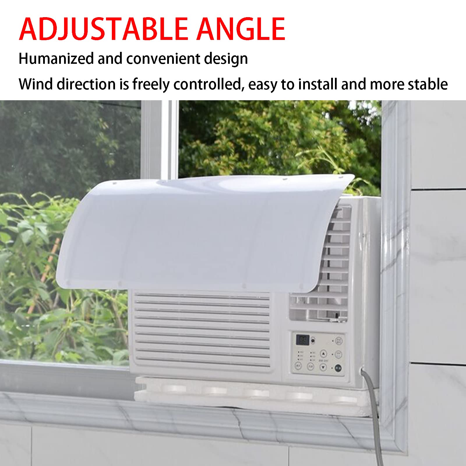 Deflector de aire, deflector de aire acondicionado para unidades de ventana, mejora la circulación de aire acondicionado y calefacción, disponible en invierno y verano.