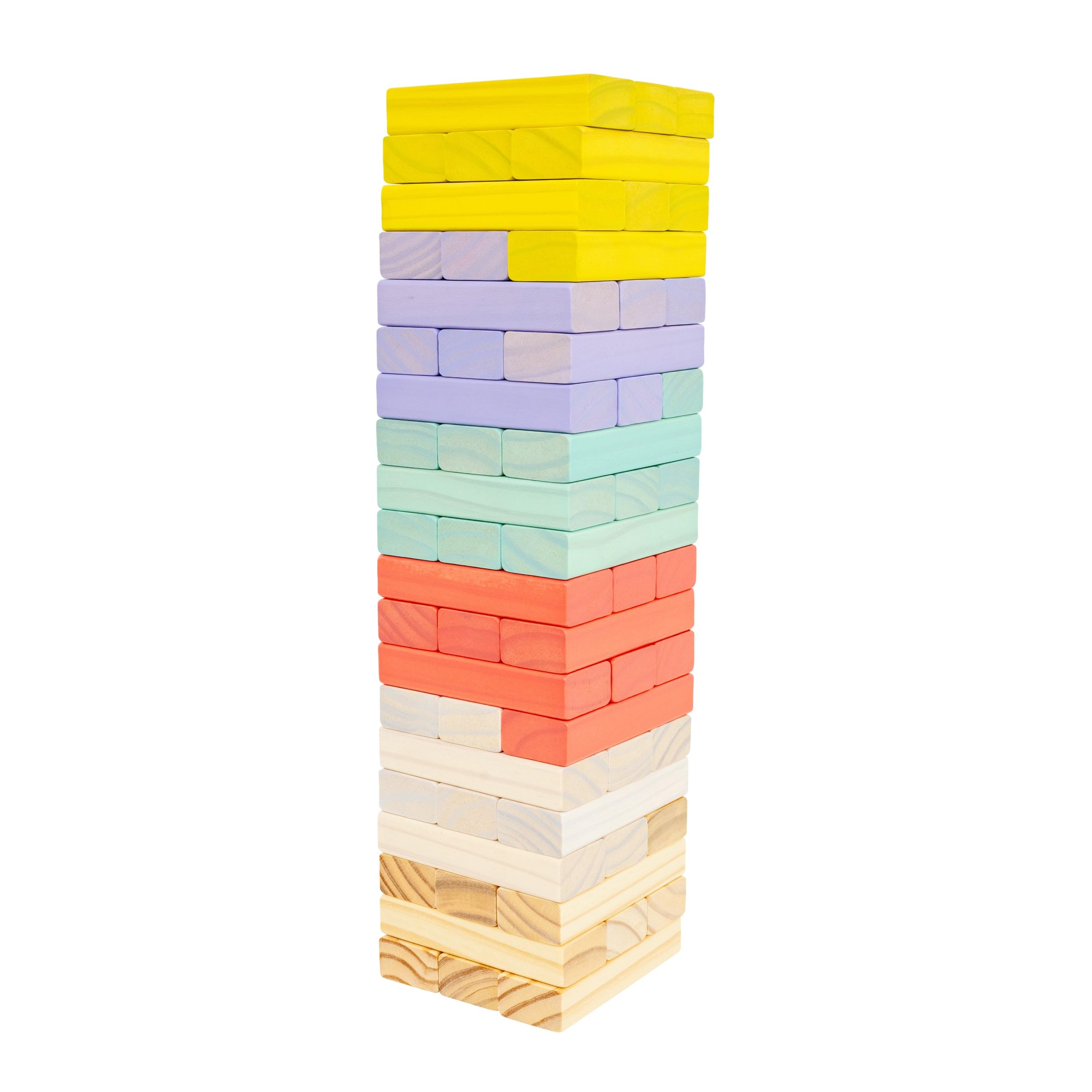 TP Toys - Torre de Equilibrio Gigante de Madera FSC - Juego de Habilidad Familiar - Interior/Exterior - Piezas Coloridas - para niños y Adultos - a Partir de 5 años - Tamaño XL Divertido y Agradable