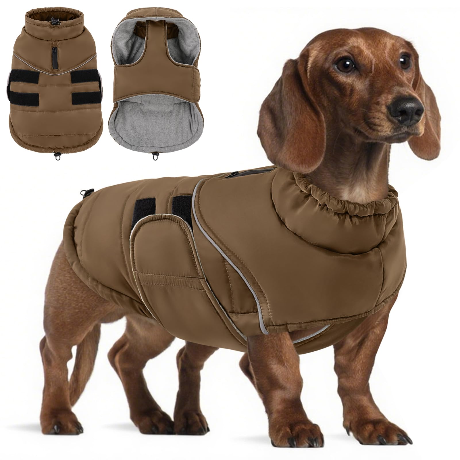 Dog Winter Coats for Large Dogs, French Bulldog Thick Jacket for Cold Day