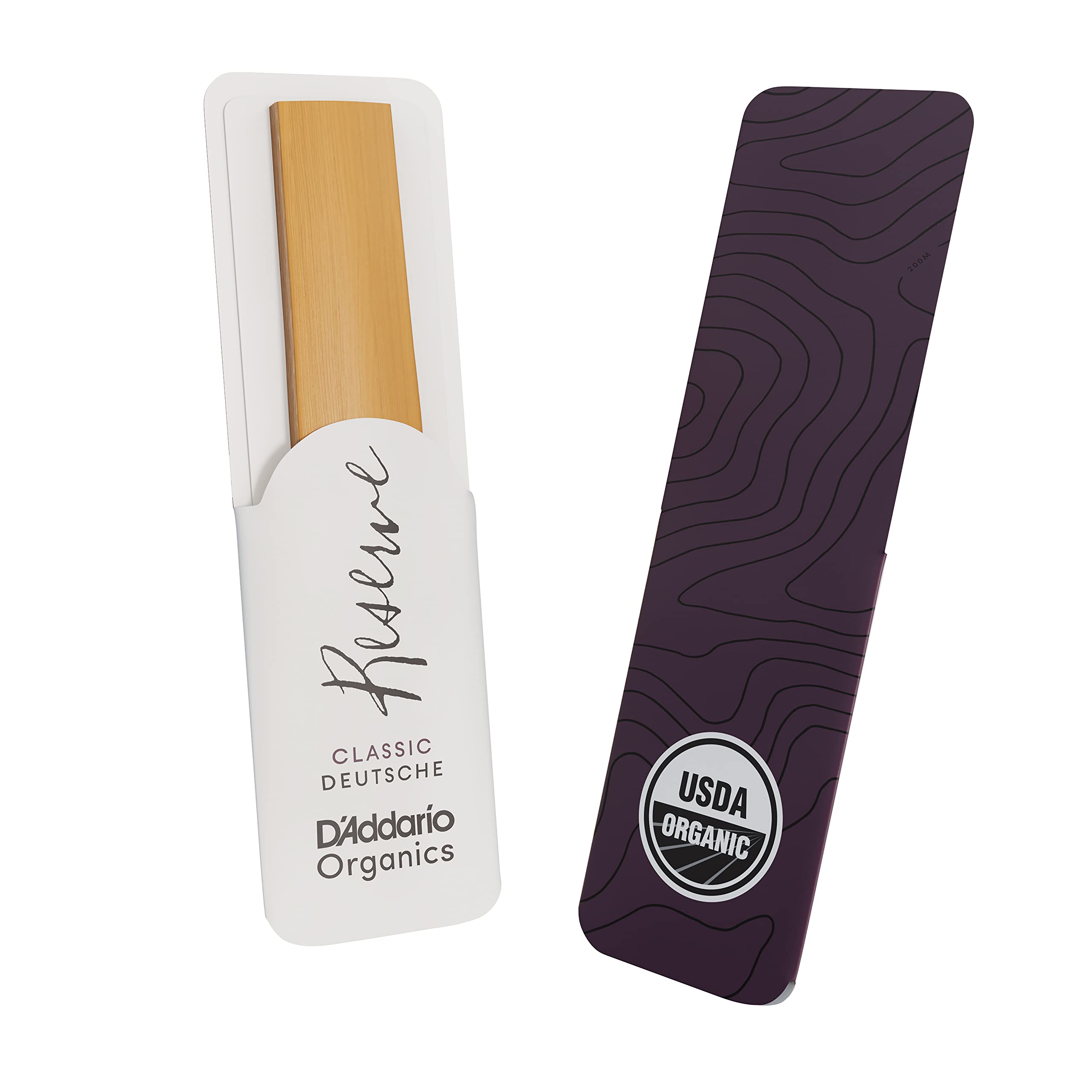 D'Addario Orgánico Reserve Classic German Cañas para Clarinete - Cañas Clarinete - La Primera y única Caña Ecológica - 3.5 Fuerza, 10 Paquete