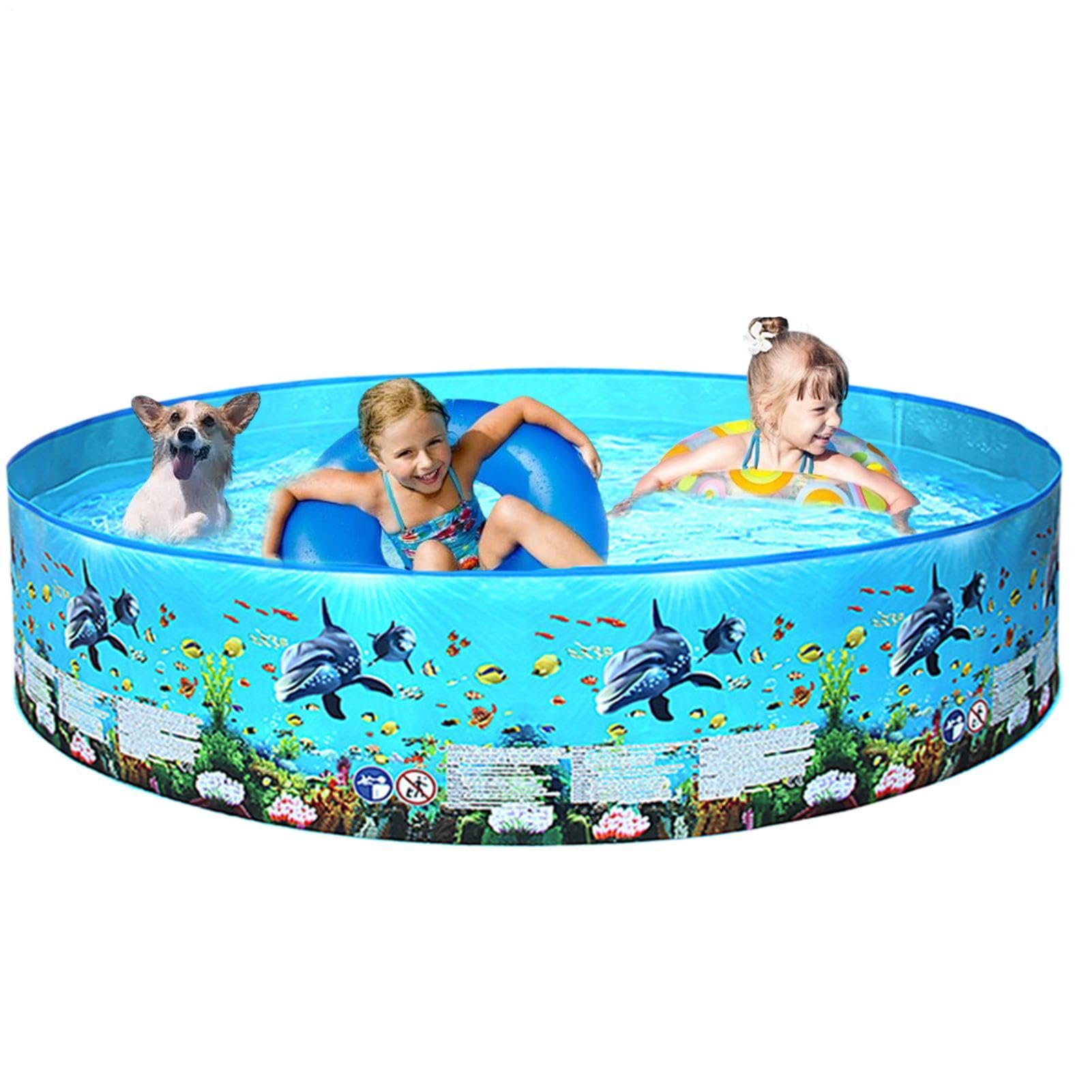 Piscina Plegable - Bañera Portátil De PVC Para Cachorros | Lavabo Plegable Para Juegos De Agua Para Mascotas, Piscina Familiar Gruesa Al Aire Libre Para Perros Grandes, Medianos Y Pequeños, Actividad