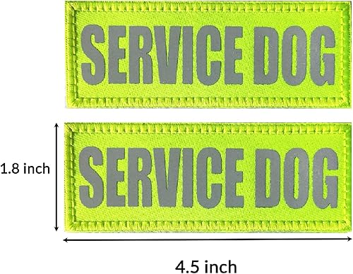 Miniatura 4 de Harsgs 2 parches reflectantes para entrenamiento, parches reflectantes para perro, cierre de gancho y bucle para collar de arnés de chaleco de perro.
