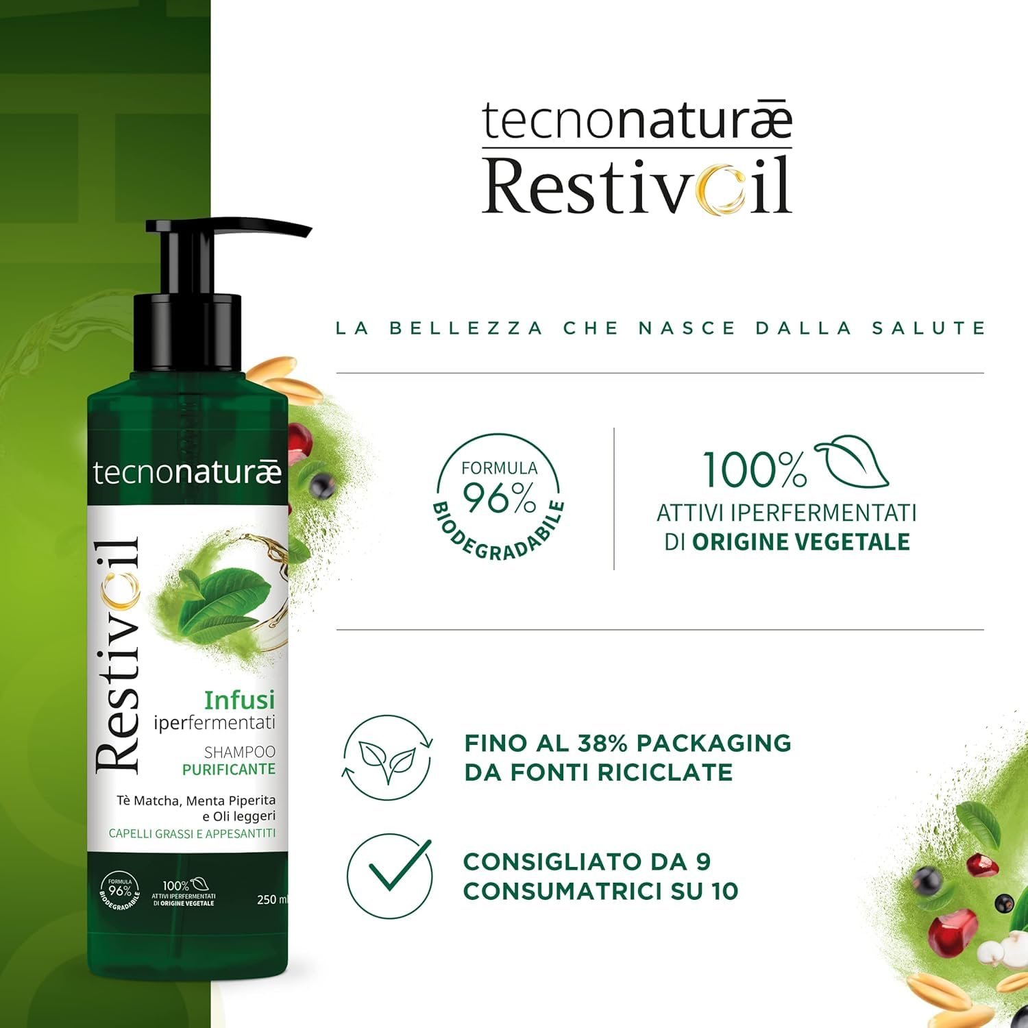 Restivoil Tecnonaturae Kit Purificante Shampoo 250 ml + Balsamo Nutriente 200 ml