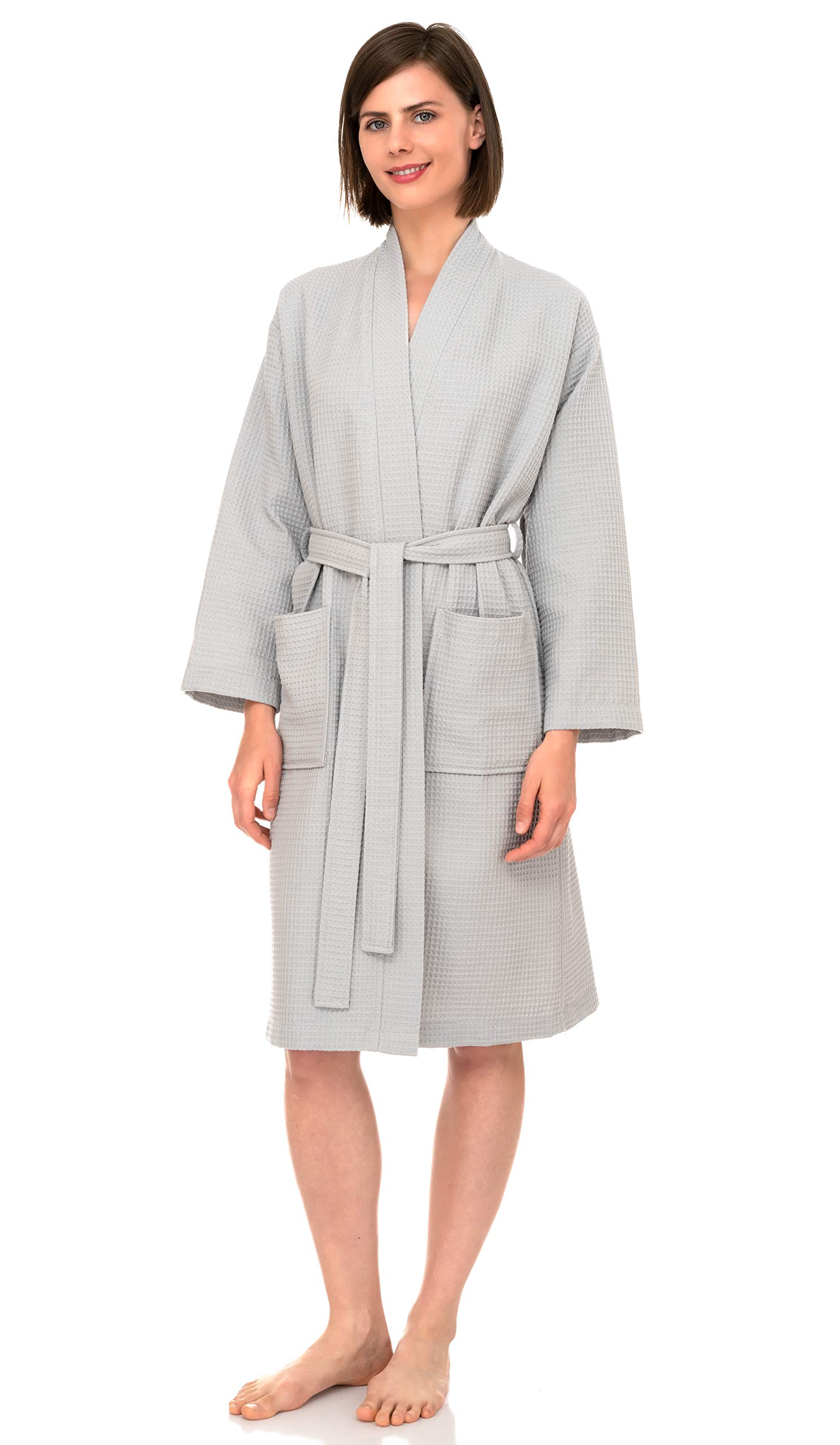 TowelSelections Womens Waffle Robe Kimono Spa Bathrobe Soft Shower Bath Robe for Women XS to XXL