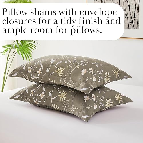 Miniatura 45 de Southshore Fine Living, Inc. Juego de edredón de 2 piezas, tamaño individual, juego de edredón floral con funda de almohada, pájaros y flores