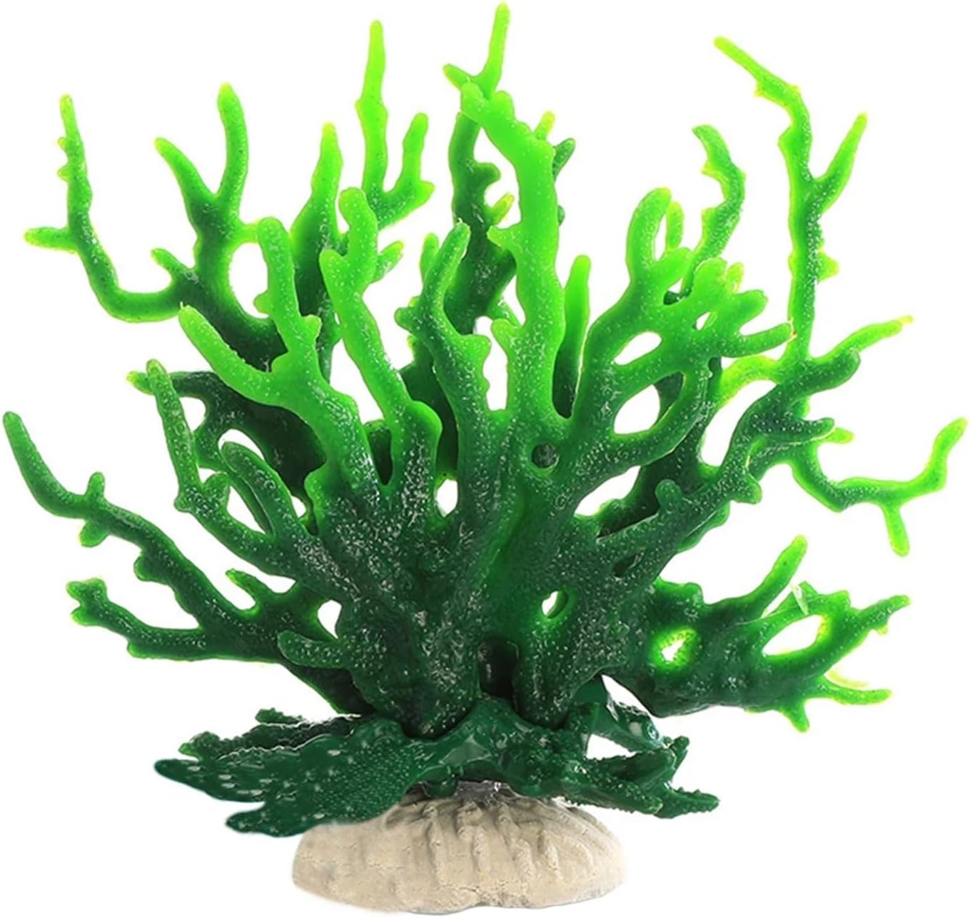 Colorful Artificial Coral Reef Decor for Aquarium, Plastic Fake Coral Ornament for Fish Tank Home Office Decoration(Green)