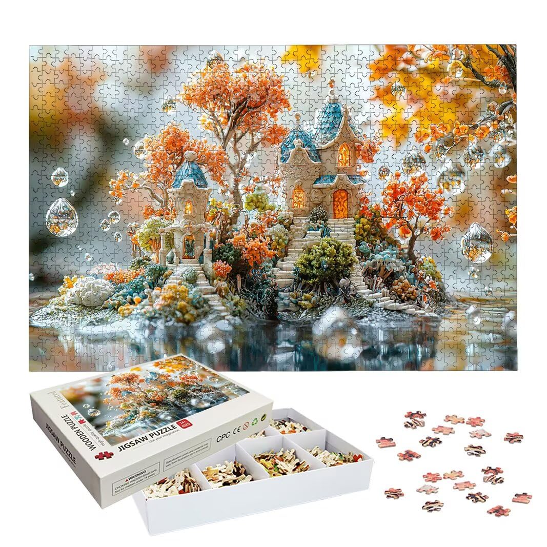 Puzzle 1500 Piezas, Puzzle Castillo de Madera para Adultos, Regalos -2646